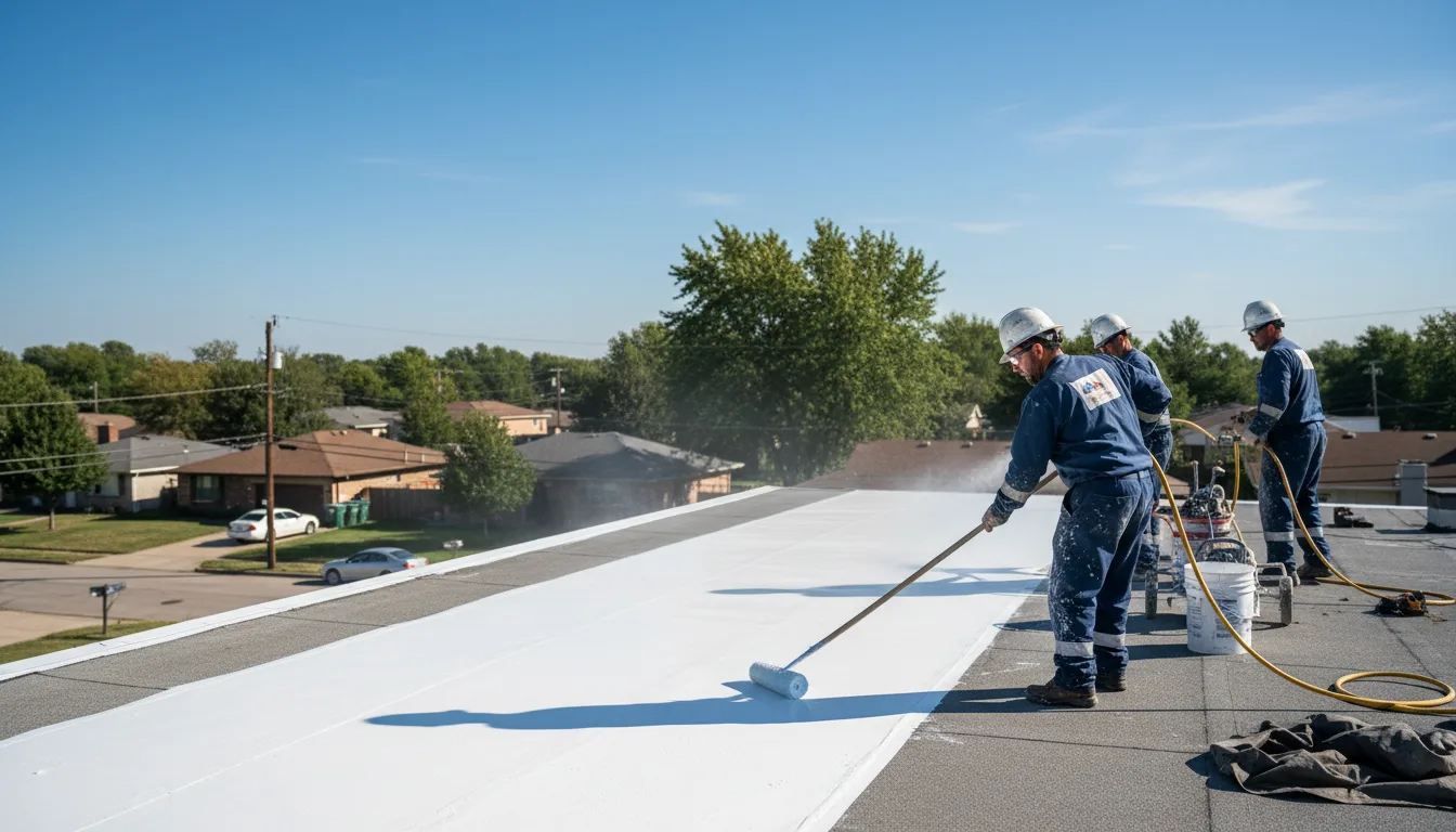 Commercial roof coating in Warren, OH near me